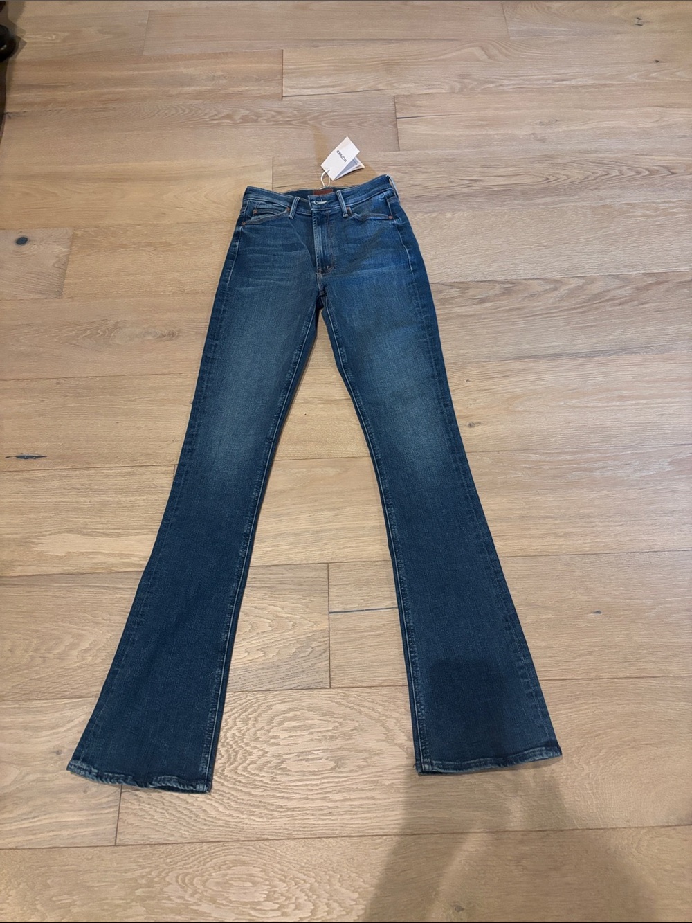 MOTHER Dark Blue Flare Jeans - High-Rise Wide Leg